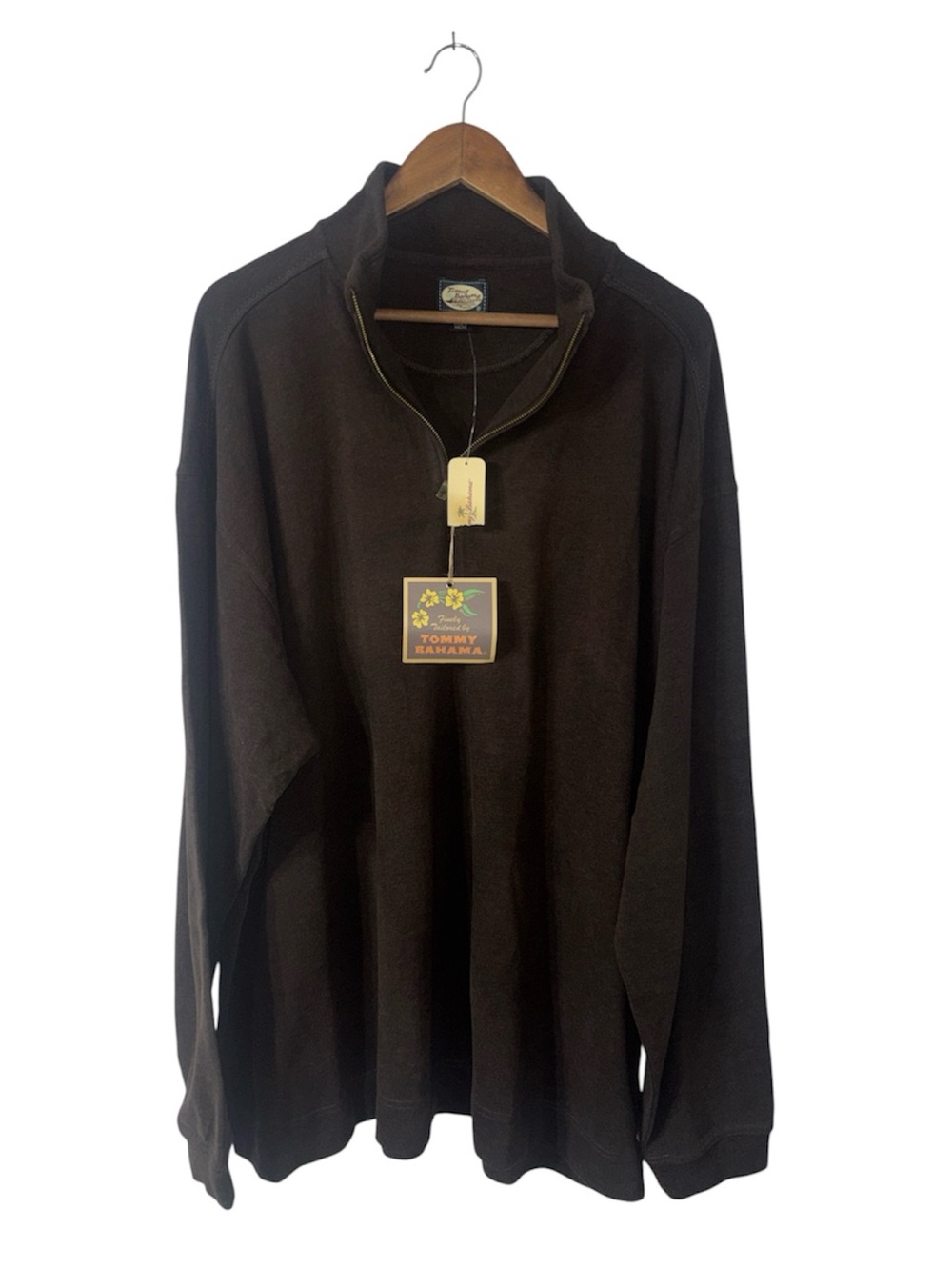 NEW Tommy Bahama Brown On The Rocks Long Sleeve Half Zip Sweatshirt Men XXL
